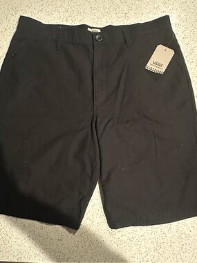 Vans Men's Black Flat Front Chino Shorts